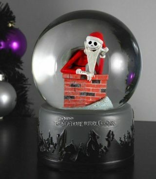 Neca Nightmare Before Christmas Chimney Santa Jack Snow Globe Waterball Bubb
