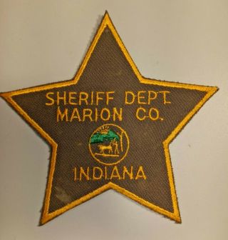 Vintage Marion County Indiana Police Shoulder Patch Embroidered
