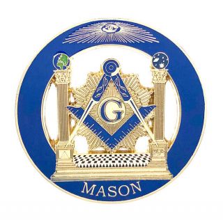 Masonic Car Emblem 3 Inch Gold Cd10