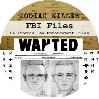 Zodiac Killer Fbi Files & California Law Enforcement Agencies 