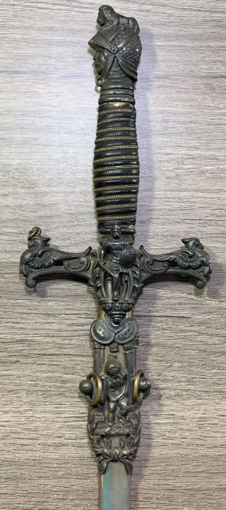 Vintage Knights Of Pyathias Sword With Scabbard