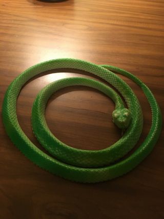 Vintage Green Rubber Snake