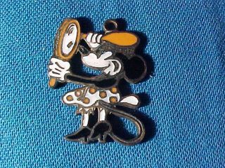 Orig 1930s Minnie Mouse Brushing Her Hair Enamel Figural Charm