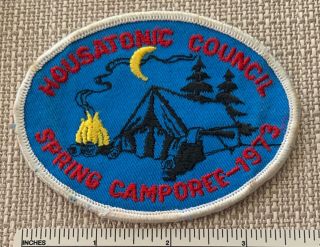 Vintage 1973 Housatonic Council Boy Scout Spring Camporee Patch Bsa Camp Badge
