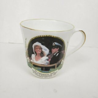 Vtg Duke And Duchess Of York Argyle Bone China Wedding Mug Tea Cup 1986 Royalty