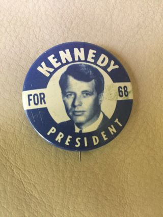 1968 Robert Kennedy For President Campaign Pin - Back Button