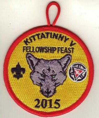 2015 Kittatinny Lodge 5 Fellowship Feast Patch Hawk Mountain Council Reservation