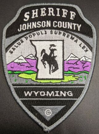 Johnson County Wyoming Sheriff Patch Wy Police Enforcement Safety Patrol Agency