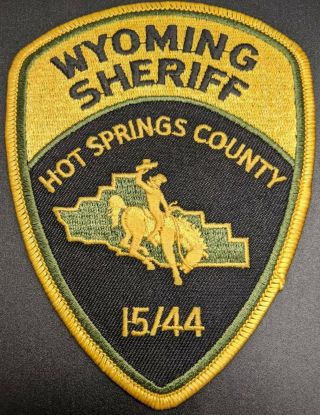 Hot Springs County Wyoming Sheriff Patch Wy Police Enforcement Safety Patrol