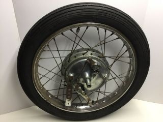 Vintage Honda Cb350 Cb 350 Motorcycle 18” Front Wheel Chrome Drum Brake Oem