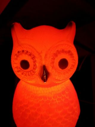 Vintage Halloween Owl Blow Mold Light