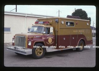 Ronks Pa 1974 International Hamerly Rescue Fire Apparatus Slide