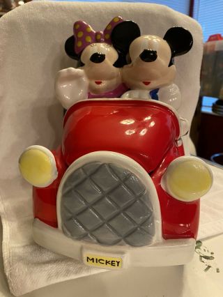 Vintage Disney Mickey & Minnie Mouse Ceramic Houston Harvest Cookie Jar