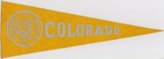 University Of Colorado Cu Buffaloes Vintage Mini College Pennant Felt 9 "