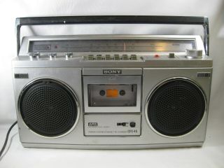 Vintage Sony Cfs - 45 Fm/am Stereo Cassette Recorder Boombox - Read