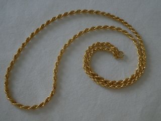 Vintage Italian 9ct Gold Rope Chain