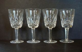 Set Of 4 Vintage Waterford Lismore Water Goblets 6 7/8 In.