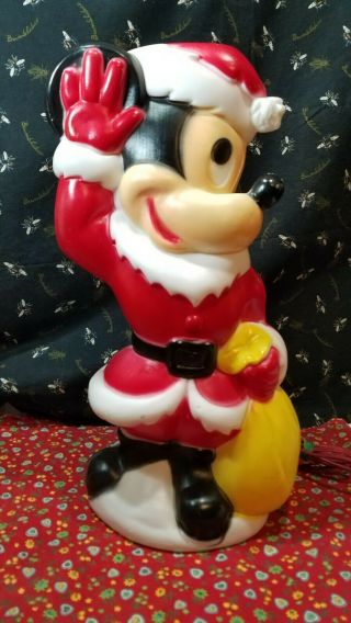 Vintage Walt Disney Production Light Up Mickey Mouse Blow Mold Christmas