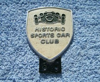 Vintage 1980s Historic Sports Car Club Badge - Classic Hscc Gb Motor Racing Emblem