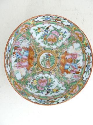 Antique Circa 1900 Chinese Export Rose Medallion Bowl