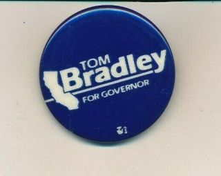 Type 1 1982 Tom Bradley For Governor 1 3/4 " Cello California Ca Campaign Button