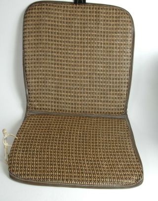 Vintage Car Seat Pad Spiral Wire Air Cooled Cushion Rat Rod Brown Tweed