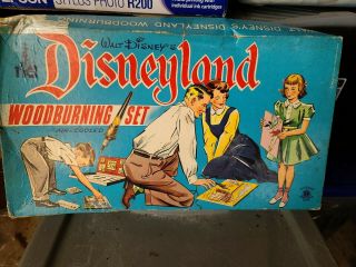1960s Disneyland Wood Burning Set In The Box