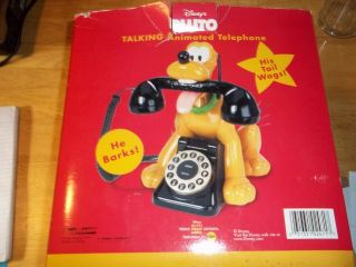 Telemania Pluto Telephone Phone Push Button Rotary Dial Look