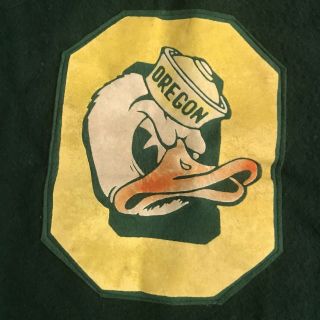 Vintage 1950’s 1960’s Oregon Ducks Pendelton Blanket Throw Green Made In USA EUC 2