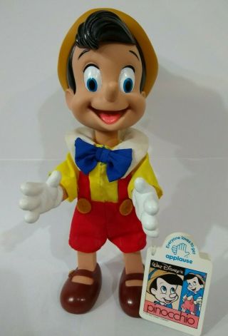 Vintage Disney Applause Pinocchio Movable Pvc Boy Doll Figurine 9.  5 Inch Tall