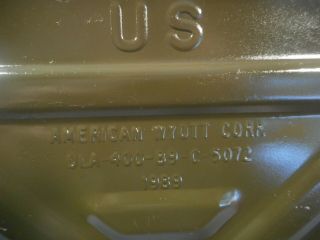 Vintage US Military Mermite Food Hot or Cold Cooler Storage Insulated Container 2