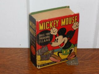 Vintage 1934 Mickey Mouse Sails For Treasure Island Big Little Book