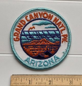 Grand Canyon National Park Blue White Orange Round Embroidered Souvenir Patch