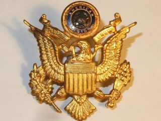 Vintage American Legion Enamel & Gold Filled Hat Badge 2 " X 2 "