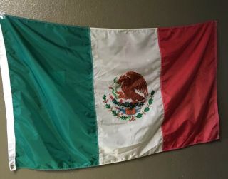 59” X 35” Nylon Mexico Flag Nyl - Glo Annin