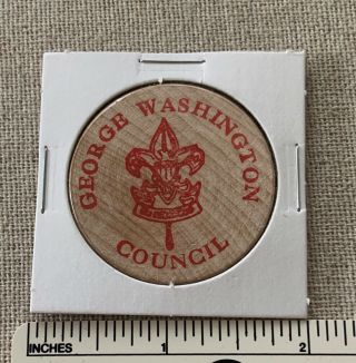 1981 George Washington Council Boy Scout National Jamboree Wooden Nickel Bsa