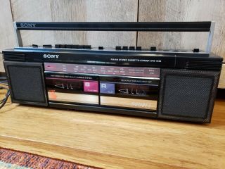 Vintage Sony Cfs - W33 Am/fm Radio Duel Cassette - Corder Recorder Boombox