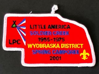 2001 Boy Scouts Wyobraska District Spring Patch America Soldier Creek Camporee