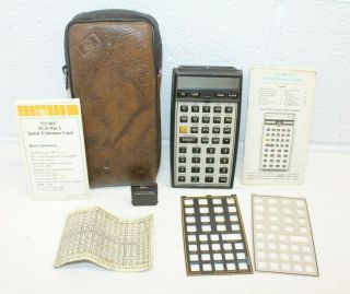 Vintage Hp 41c Scientific Calculator W/ Case & Math 1 Module Parts/untested