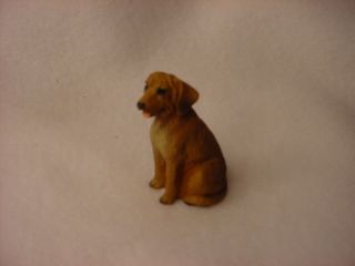 Rhodesian Ridgeback Puppy Dog Resin Hand Painted Miniature Figurine Small Mini
