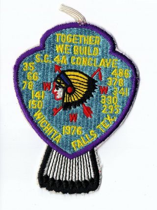 Boy Scout Oa Section Sc - 4a 1976 Conclave Patch Wichita 35 Host