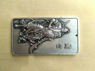 China Tibetan silver Carving Guan Gong Yu Warrior God Amulet Pendant Guangong 2