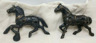 Antique Cast Iron Horses For Wagons Hubley Kenton 2 Different Styles