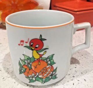 Vintage Walt Disney World Disneyland Florida Orange Bird Mug Cup Made In Japan