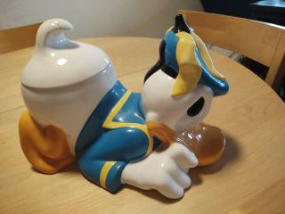 Vintage Disney Donald Duck Cookie Jar From 1st Disney Store 1987