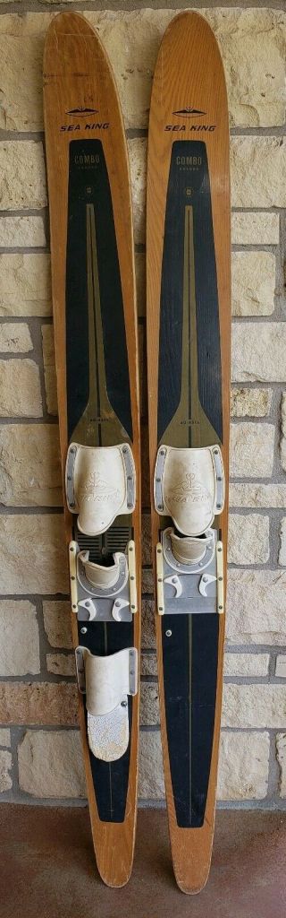 Sea King Deluxe Combo Water Wooden Skis 60 - 4515 Vintage 69 "
