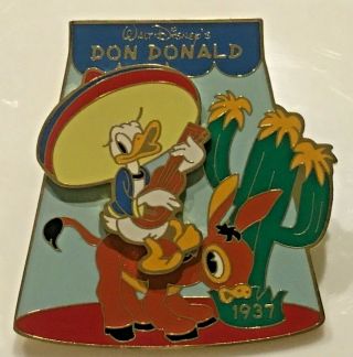 M&p Japan History Of Art Don Donald Duck Disney Pin Cowboy Cactus Donkey Mexico