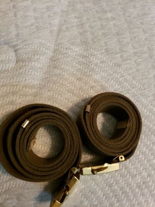 2 Ea.  Vintage Boy Scout Belts & Brass Buckles with Accessories Brass Clip NOS 3