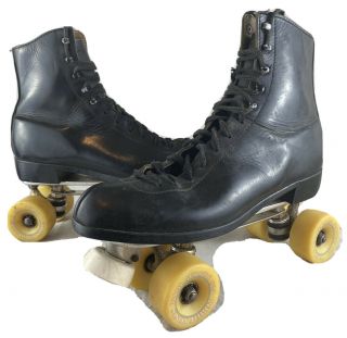 Vintage Riedell Chicago Custom Gm Ii Roller Skates W/ Powell Wheels Mens Size 12