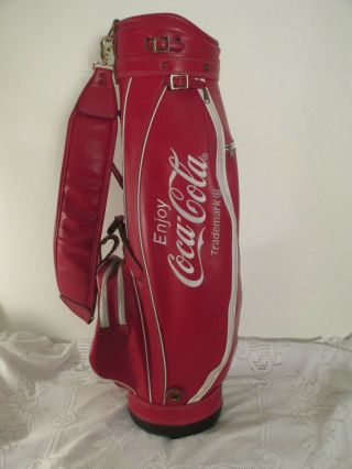 Vintage Ron Miller Pro Coca Cola Coke Golf Caddy Red Golfing Bag